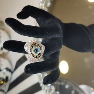 Evil Eye Rhinestone ring